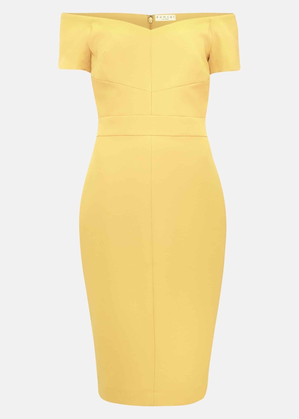 Angalina Off Shoulder Dress - Mustard