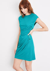 Kimi Stud Jersey Dress - Teal