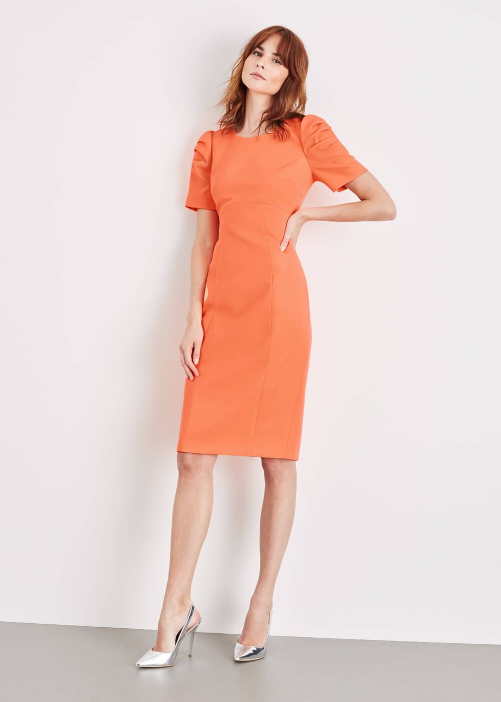 Ella-Mai Fitted Dress - Coral