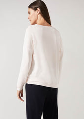 Ruched Front Sweat Top - Soft Pink