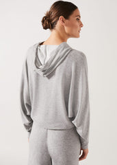Hooded Sweat Top - Grey Marl