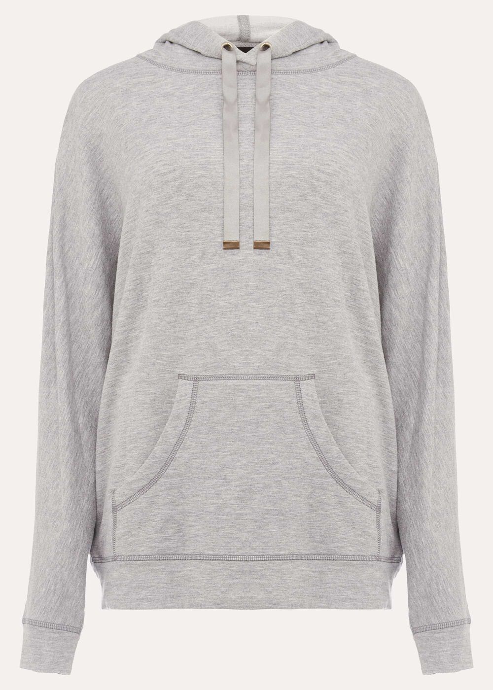Hooded Sweat Top - Grey Marl