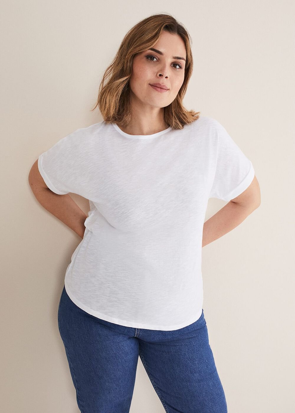 Elspeth Round Neck Top - White