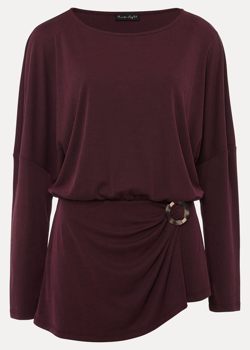 Lusinda Trim Detail Top - Aubergine