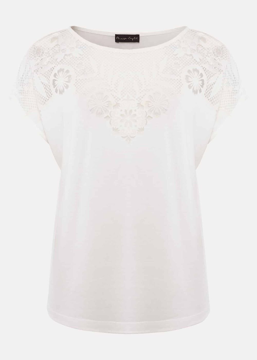 Ulla Placement Burnout Top - Ivory