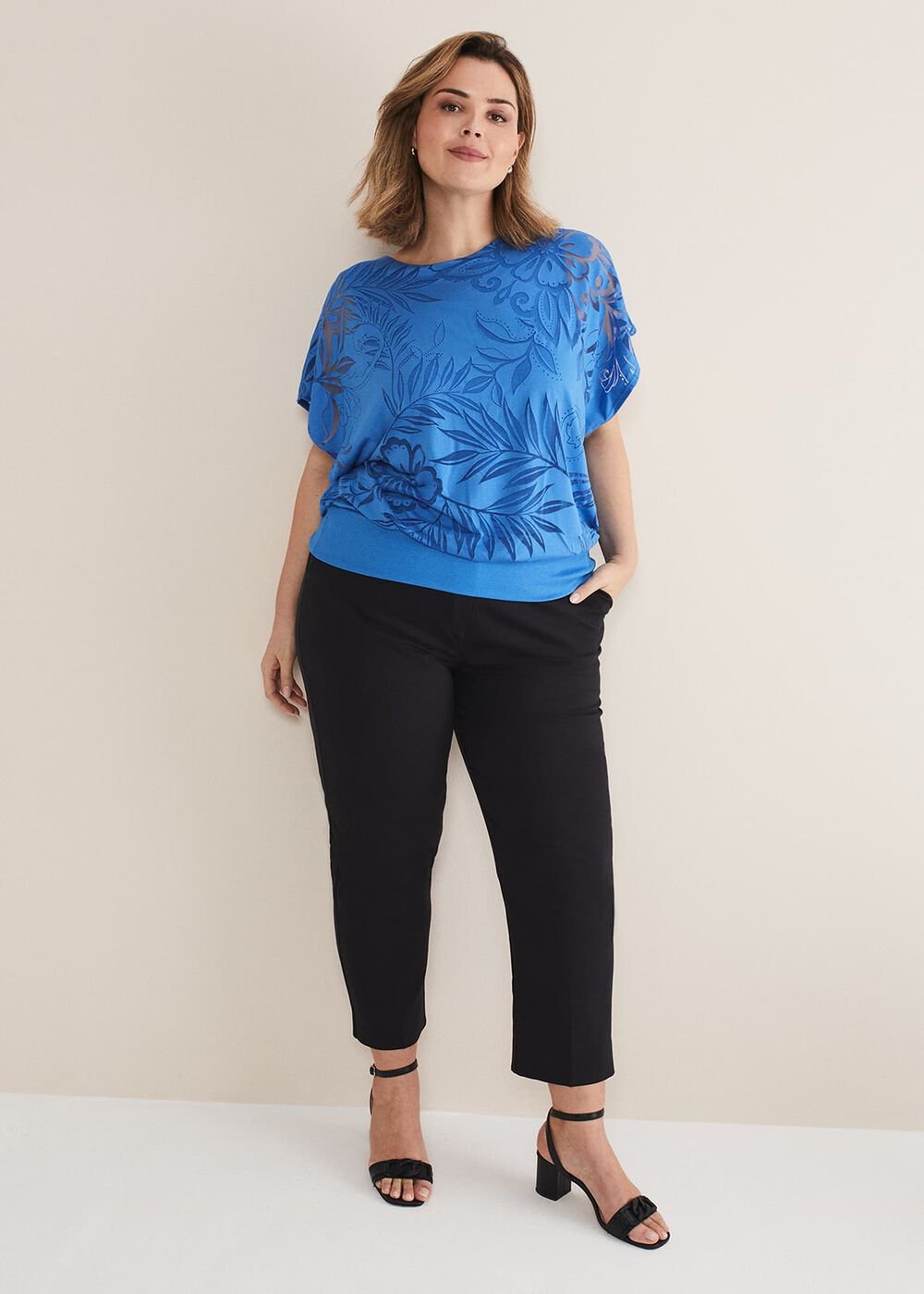 Rubi Burnout Top - Sapphire Blue