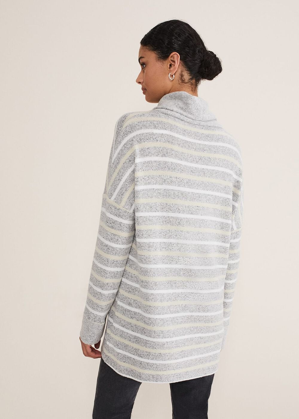 Leya Stripe Snuggle Top - Grey Multi
