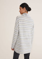Leya Stripe Snuggle Top - Grey Multi