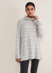 Leya Stripe Snuggle Top - Grey Multi