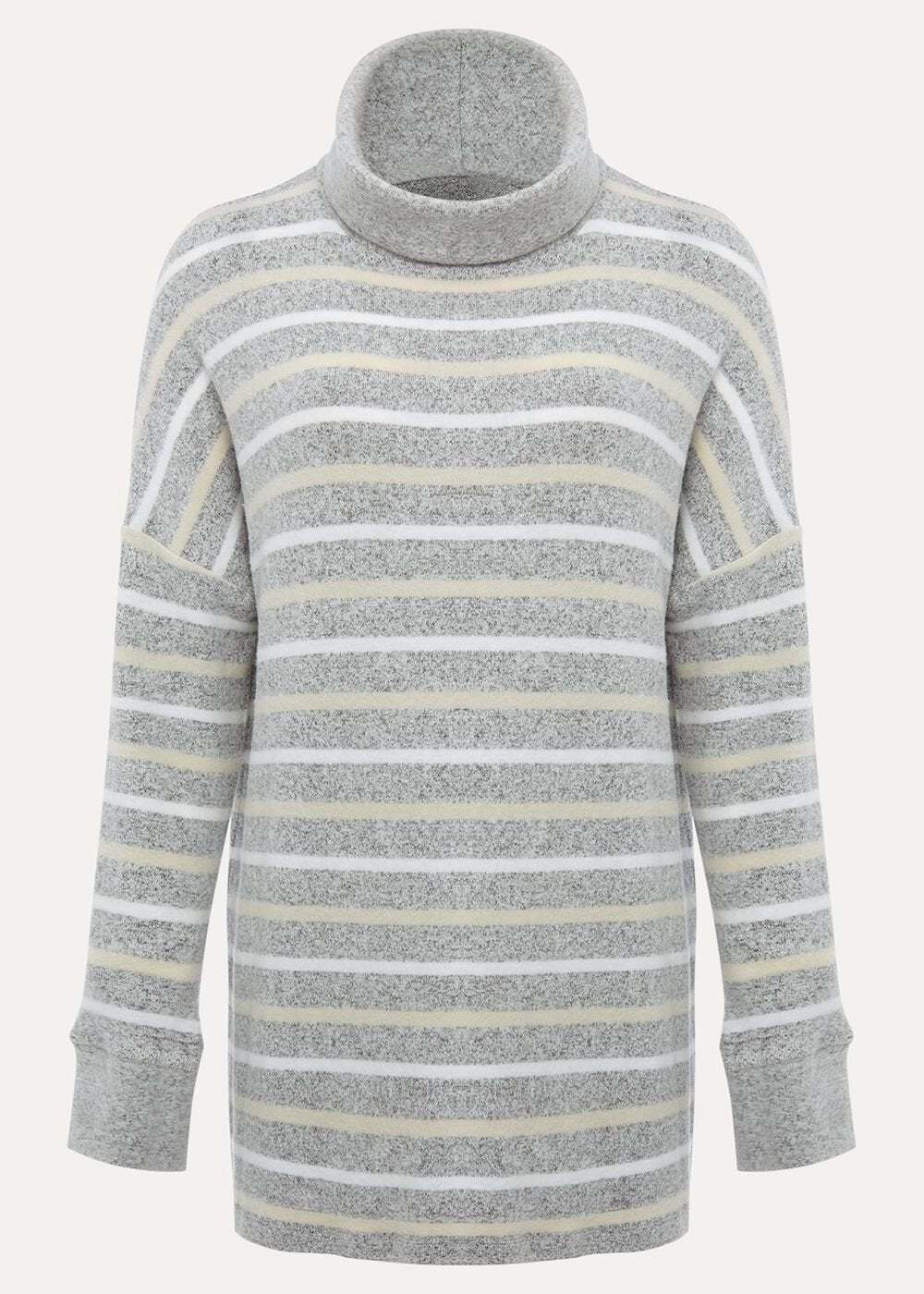 Leya Stripe Snuggle Top - Grey Multi