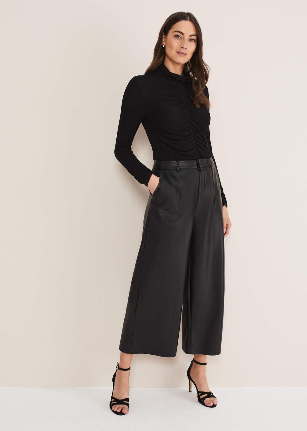 Anabelle Ruched Top - Charcoal