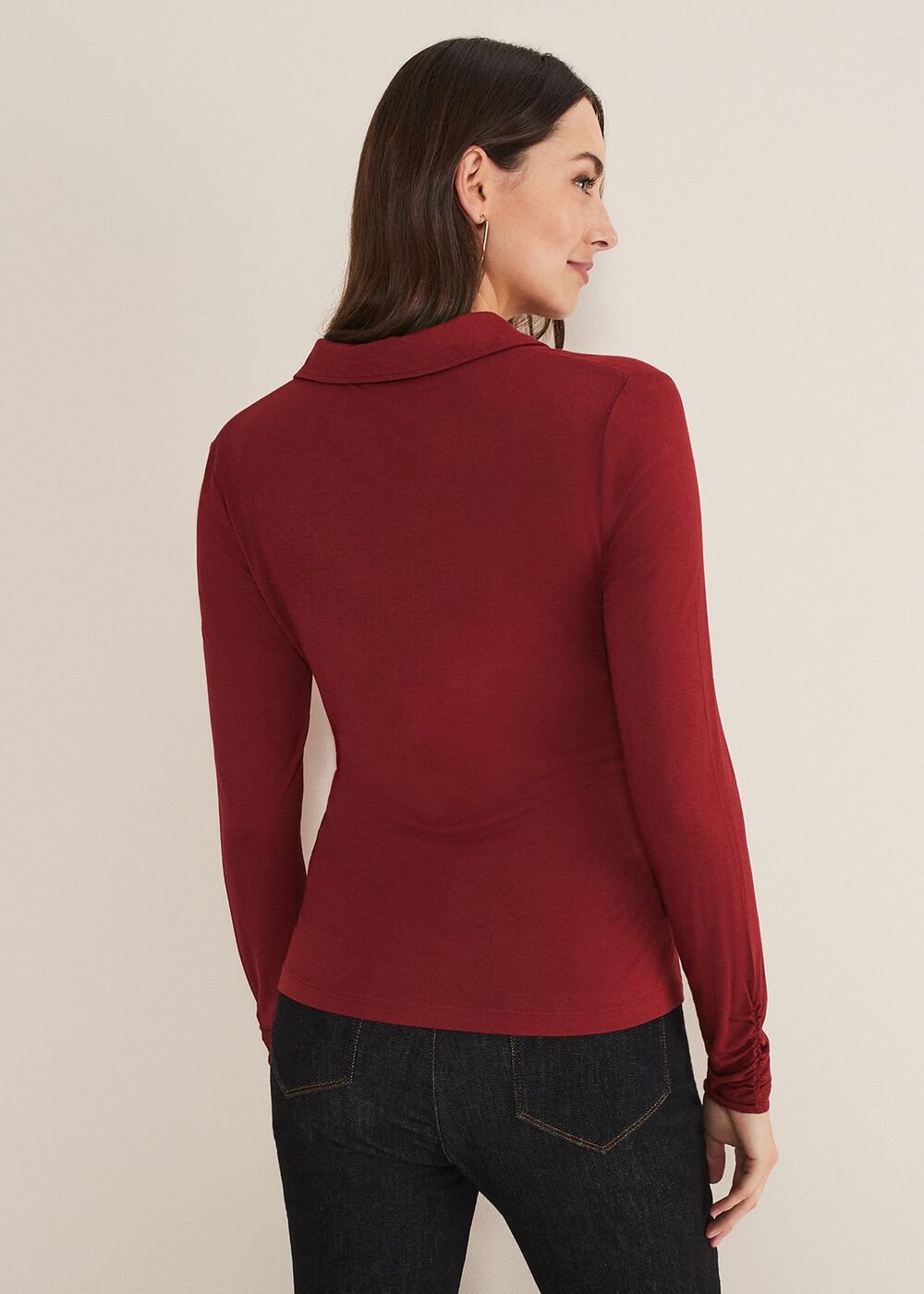 Violla Ruched Top - Red
