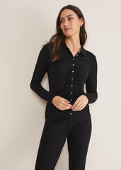Violla Ruched Top - Black