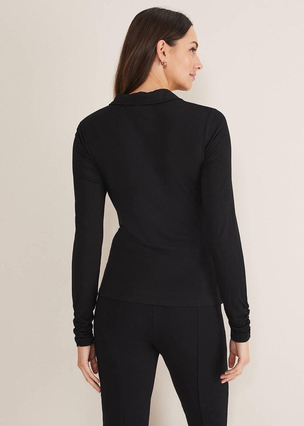 Violla Ruched Top - Black