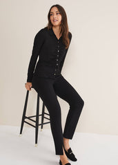Violla Ruched Top - Black