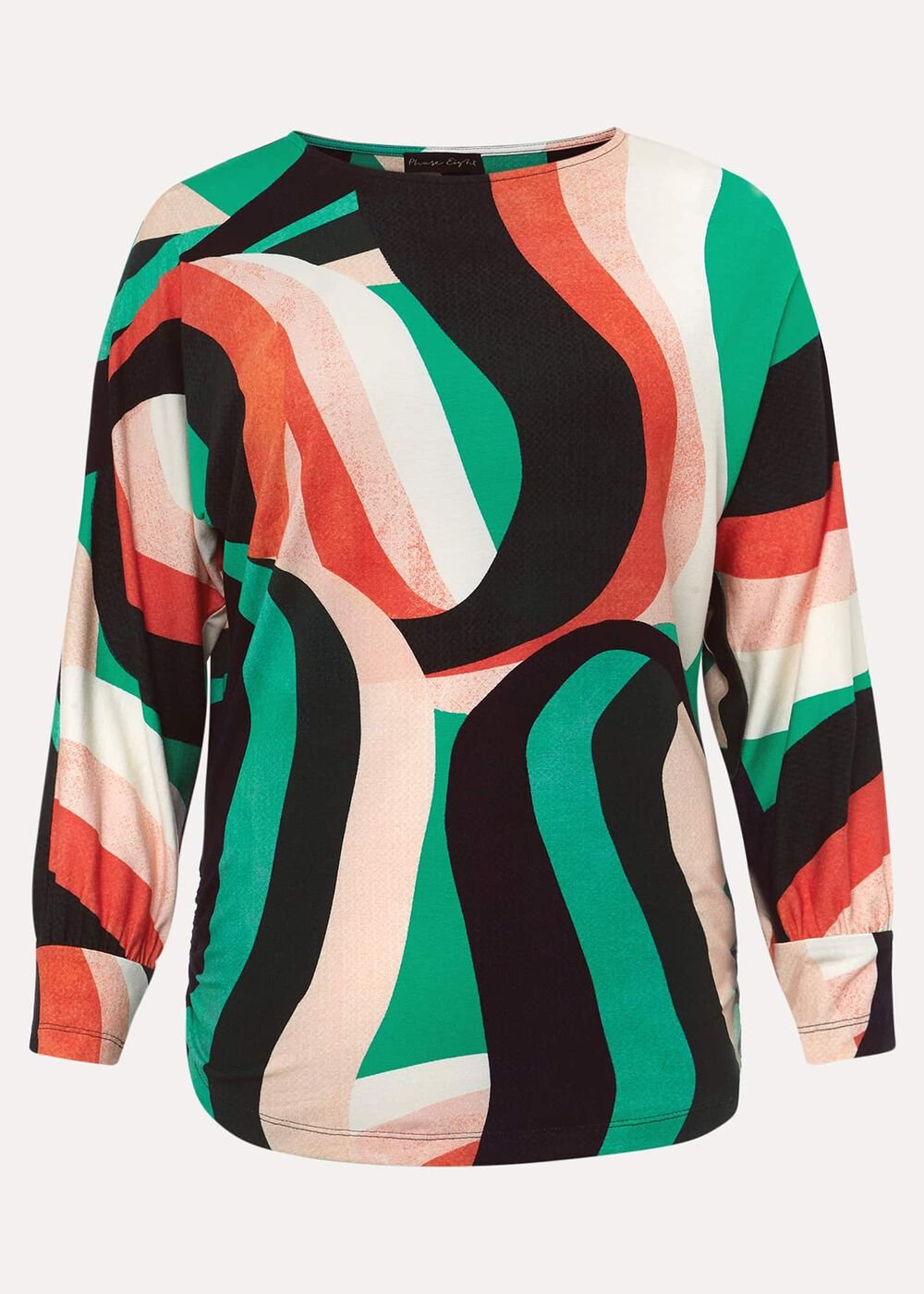 Nathalie Swirl Print Top - Multi-Coloured