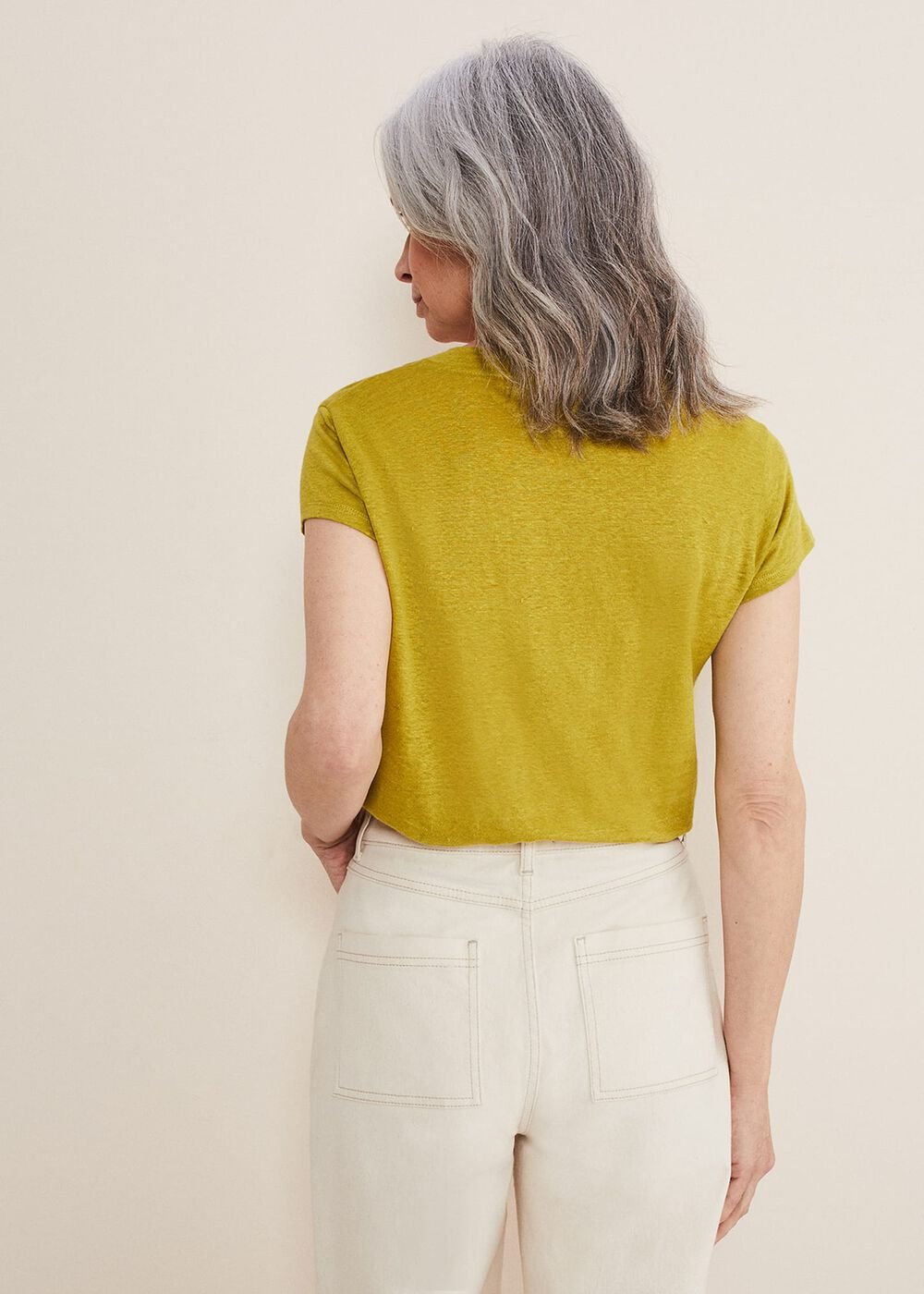 Emera V Neck Top - Lime