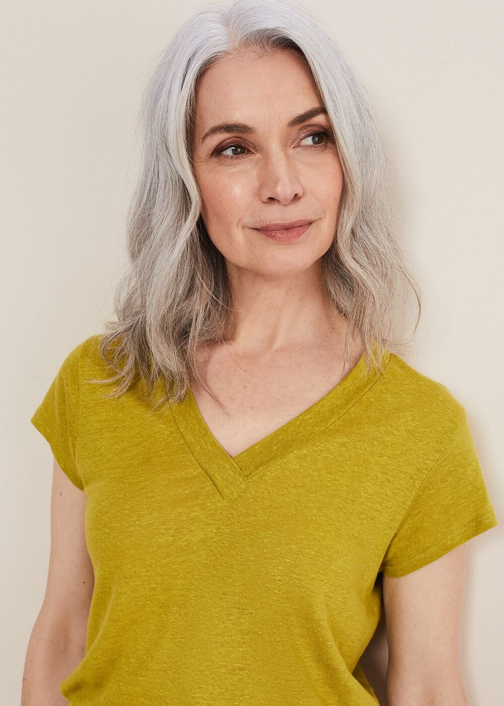 Emera V Neck Top - Lime