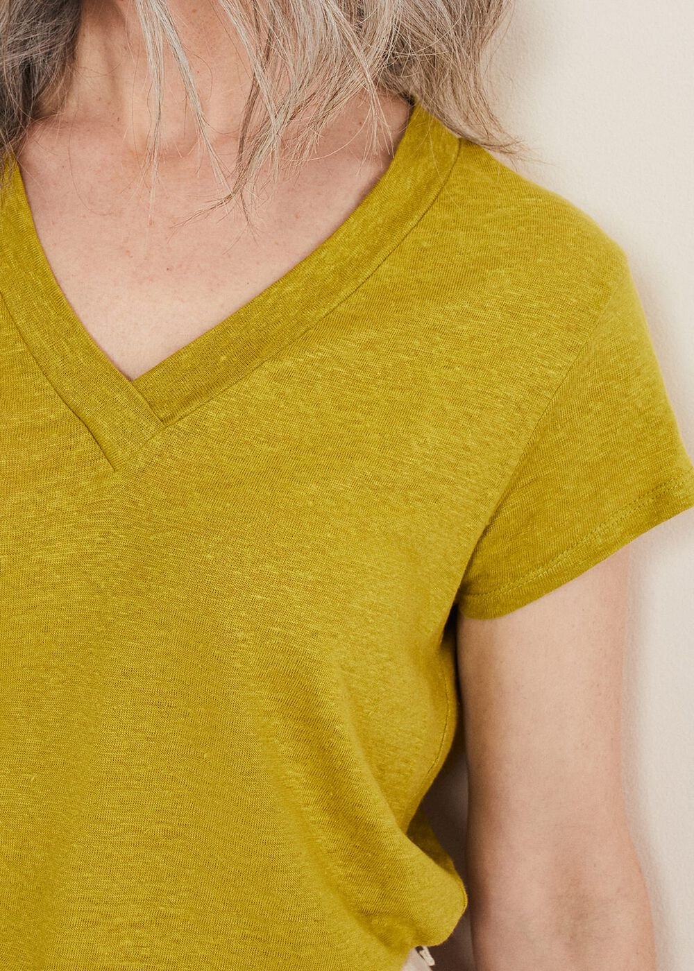 Emera V Neck Top - Lime