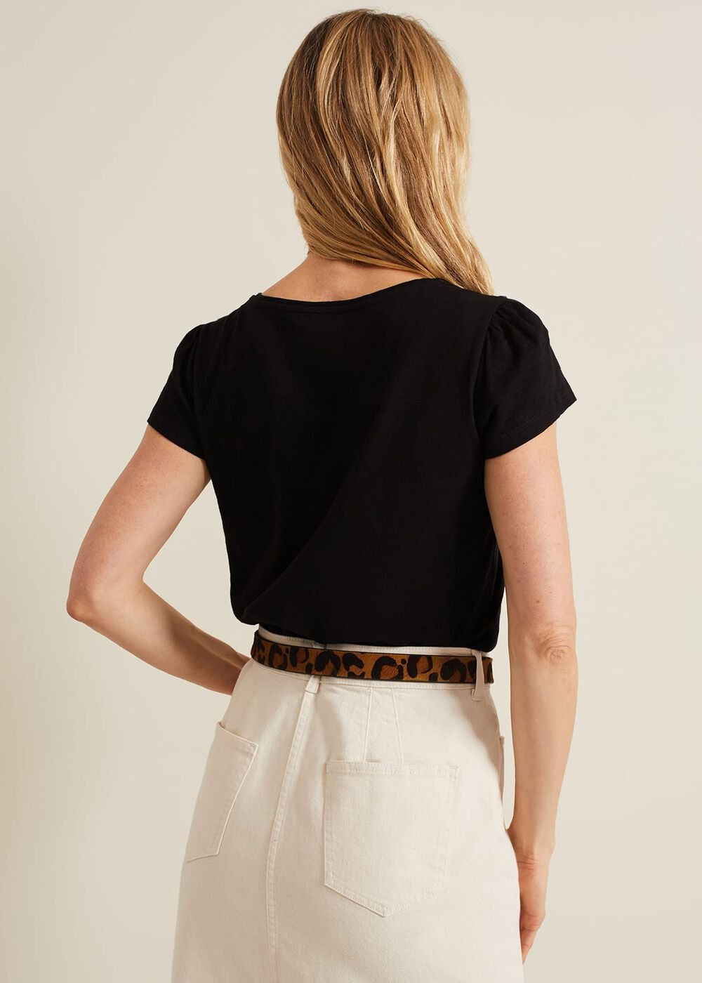 Bella Square Neck Top - Black