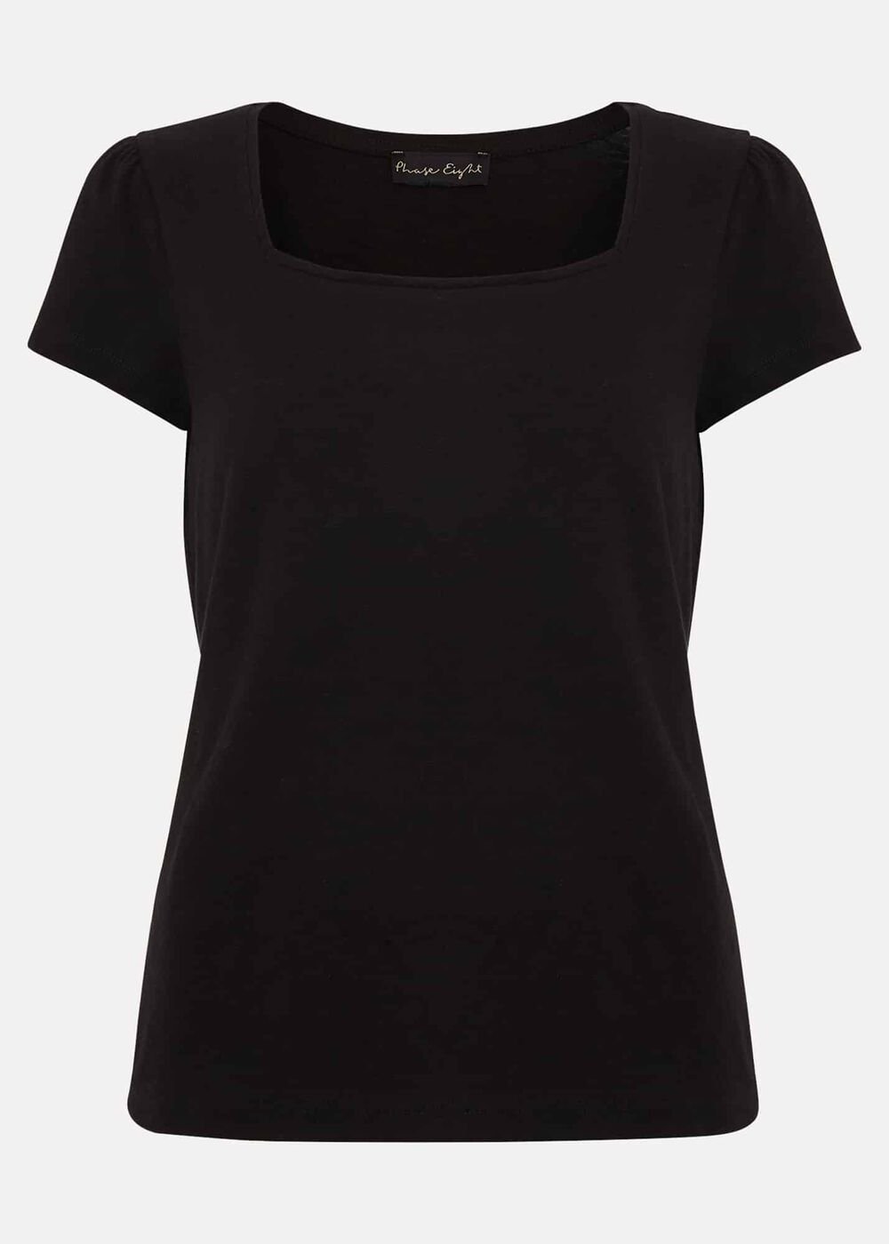 Bella Square Neck Top - Black