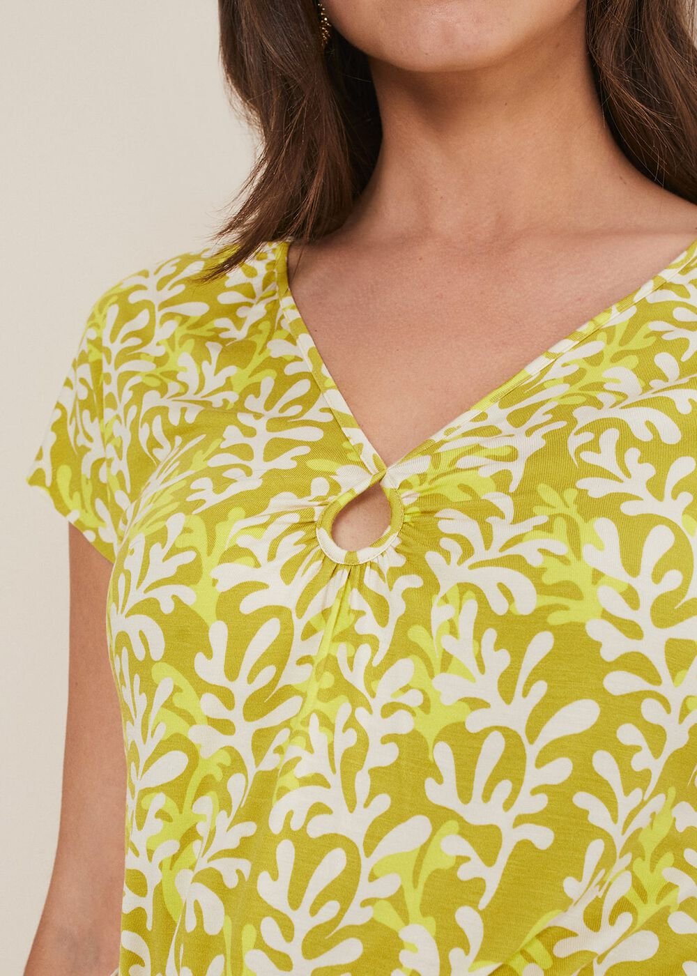 Rena Keyhole Top - Yellow