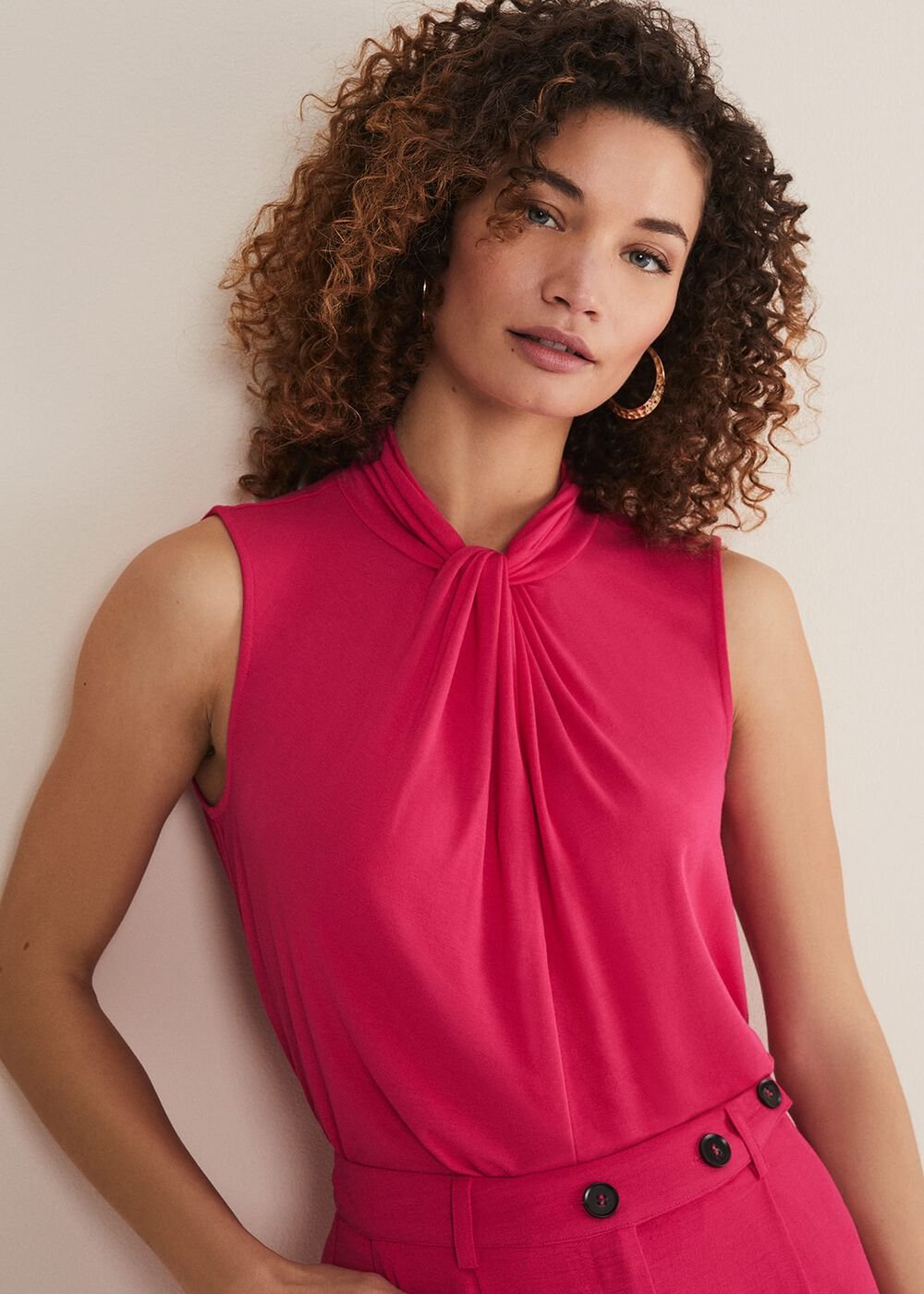 Reign Jersey Top - Hot Pink