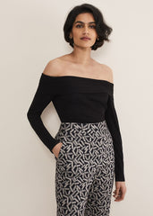 Emili Bardot Top - Black
