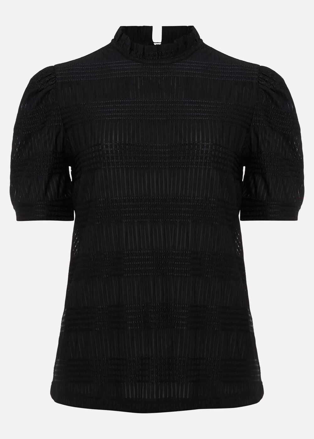 Samiha Textured Top - Black