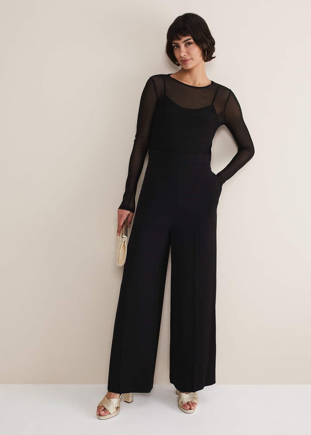 Eleena Black Mesh Top - Black
