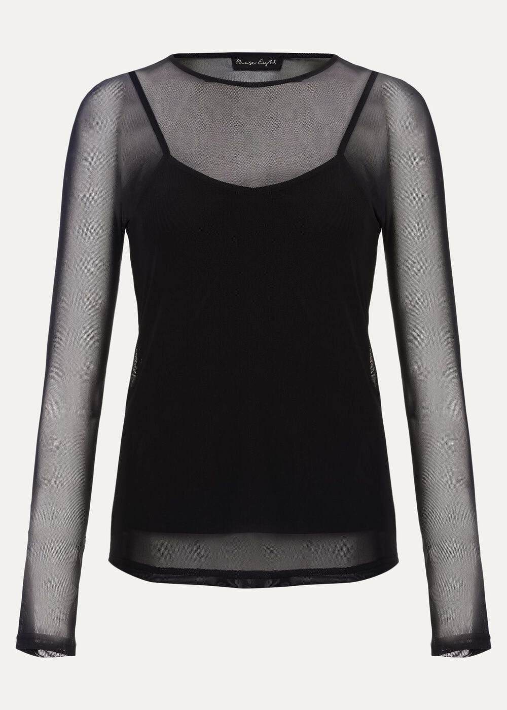 Eleena Black Mesh Top - Black