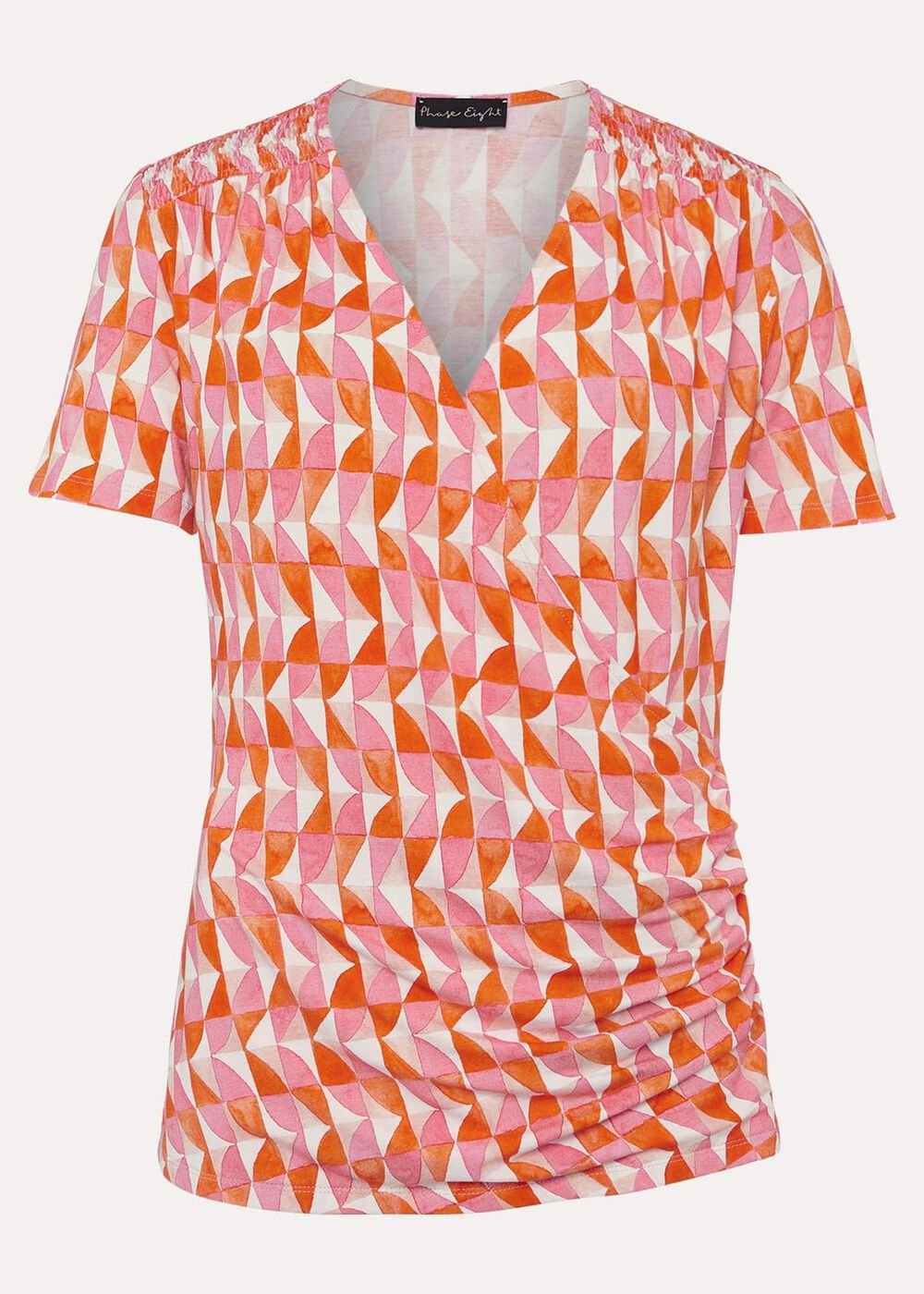 Loicia Geo Wrap Top - Pink