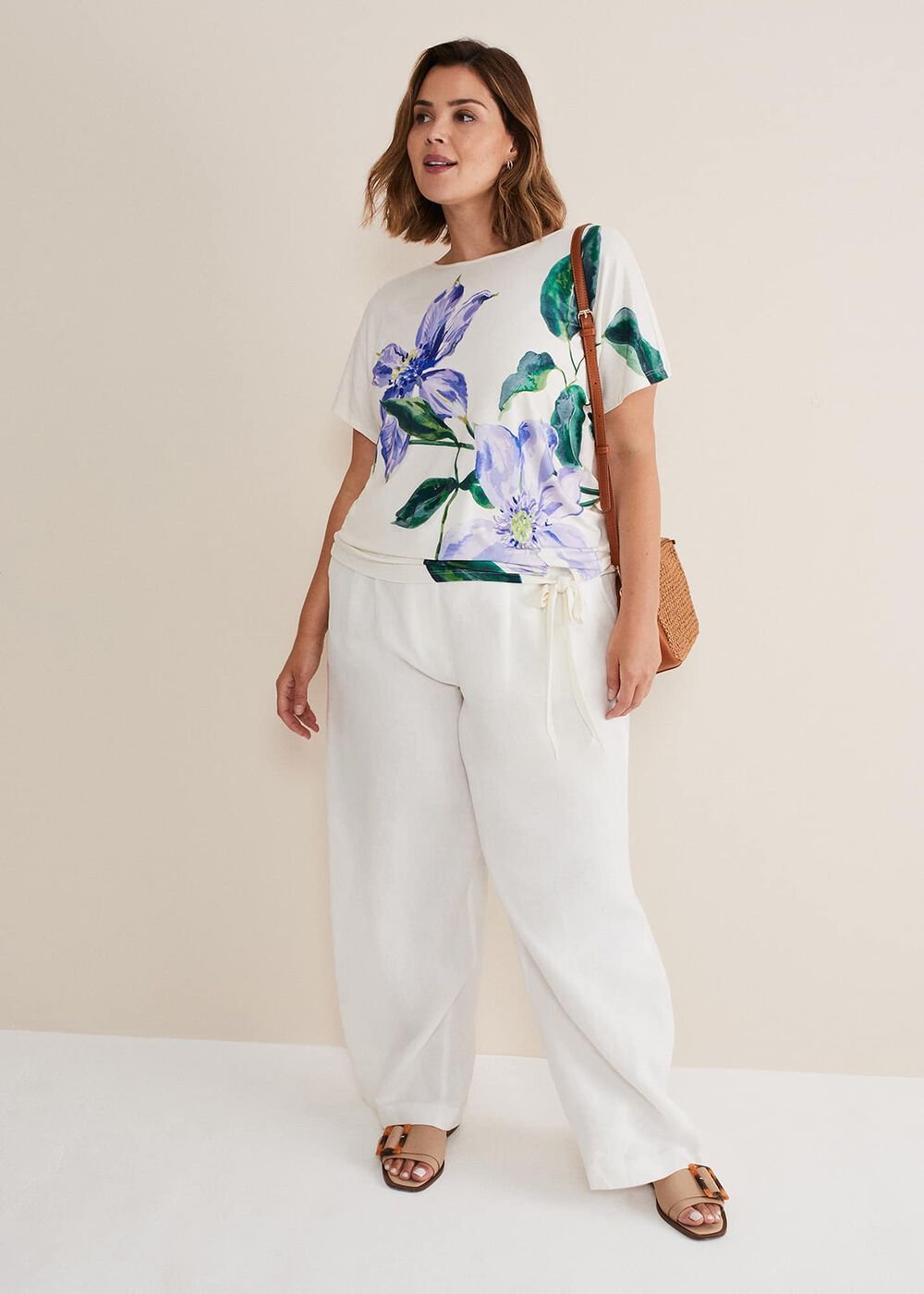 Fiorella Tie Front Top - Ivory