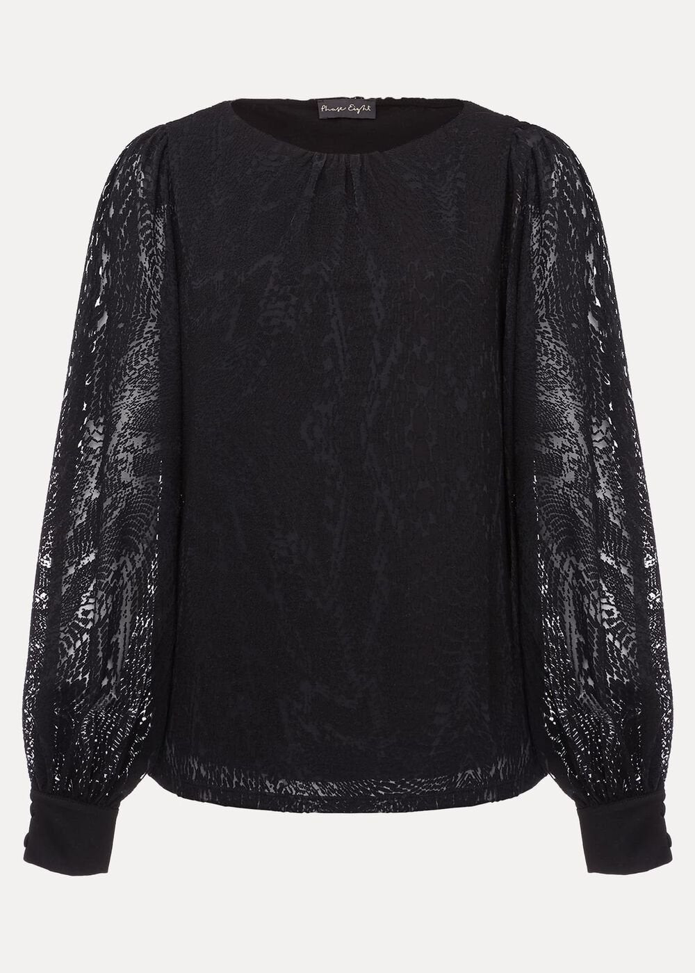 Azarliah Snake Burnout Top - Black