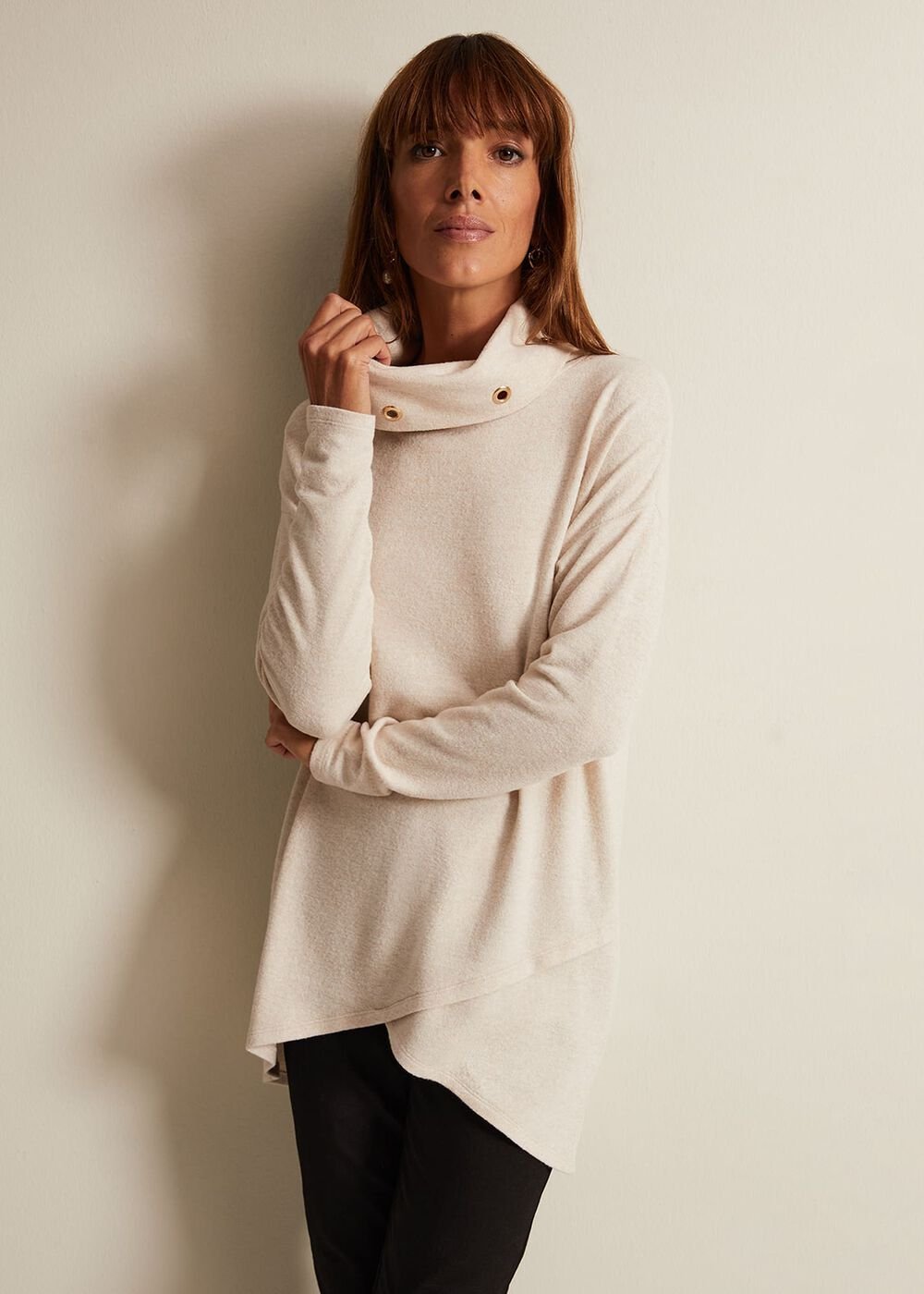 Gwen Eyelet Snuggle Top - Oatmeal