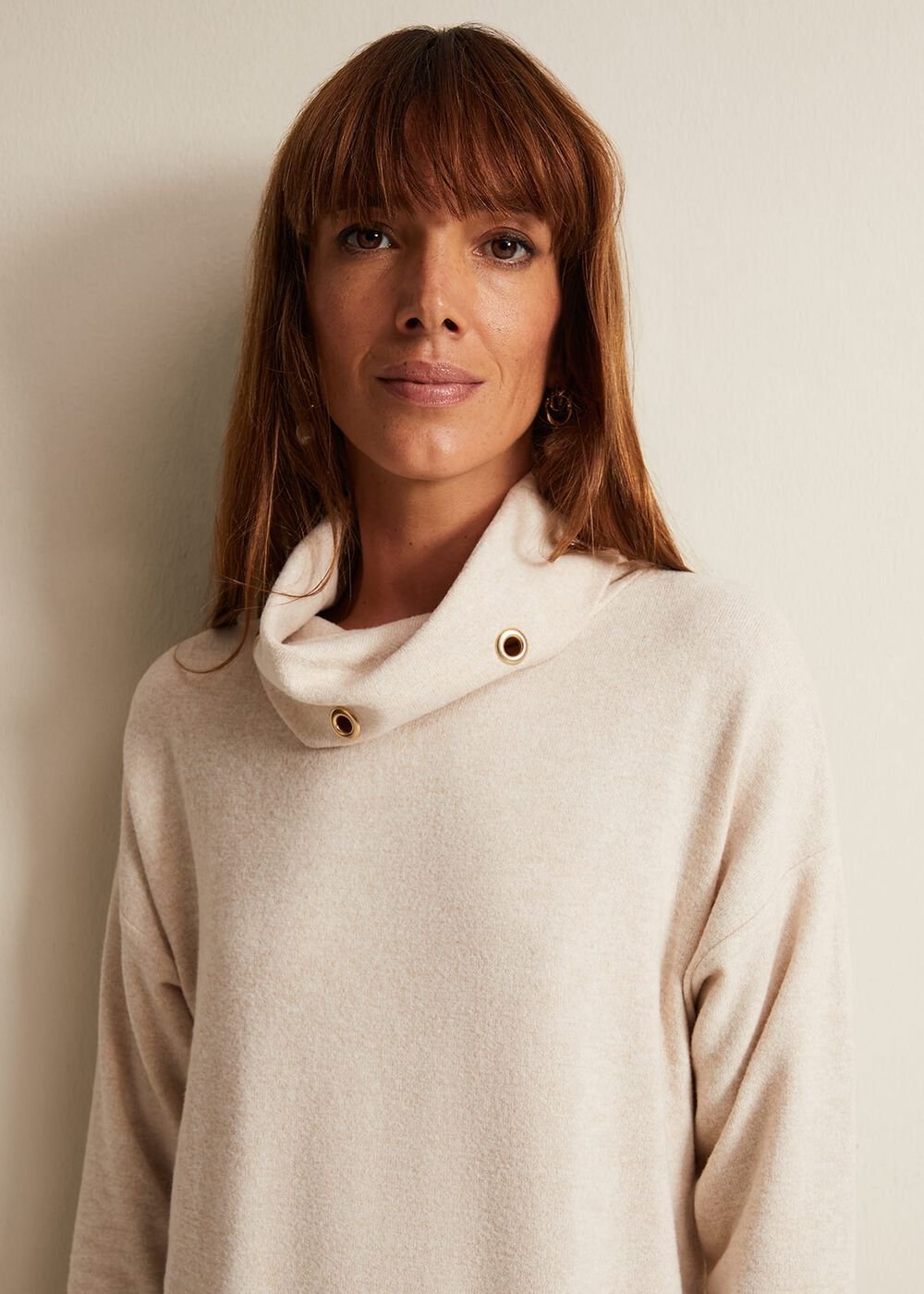 Gwen Eyelet Snuggle Top - Oatmeal
