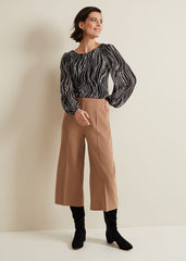 Patricia Pearl Print Woven Mix Top - Black
