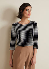 Orabella Stripe Top - Navy