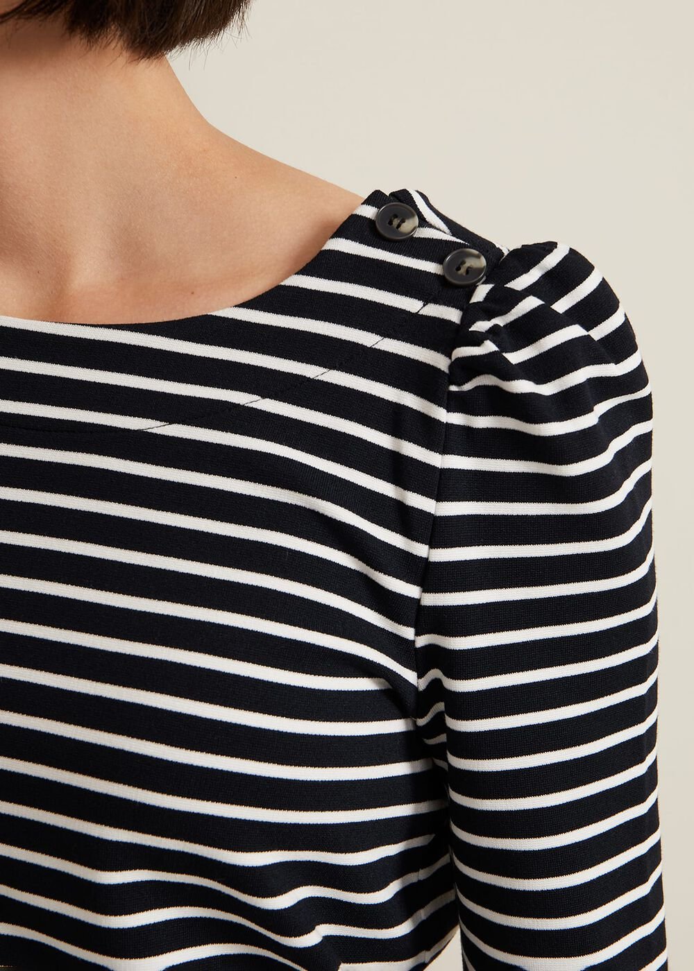 Orabella Stripe Top - Navy