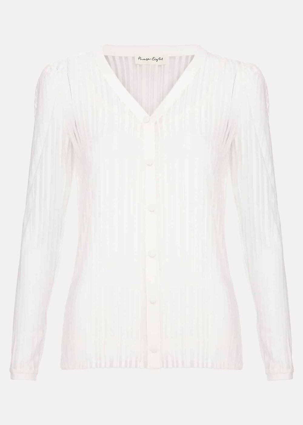 Loraine Linear Burnout Top - Ivory