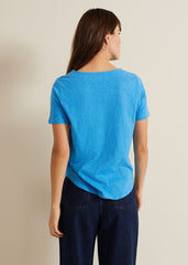 Elspeth V Neck Top - Blue