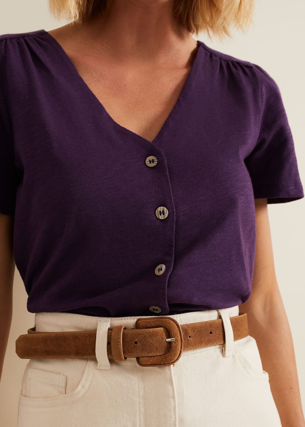Lorenna Jersey Top - Purple