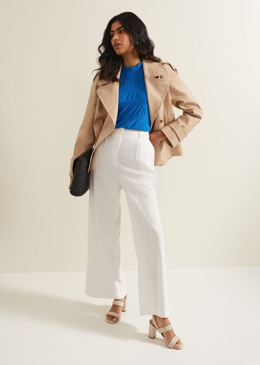 Samiha Textured Top - Blue