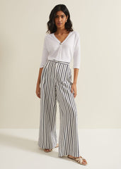 Leah Linen Top - White