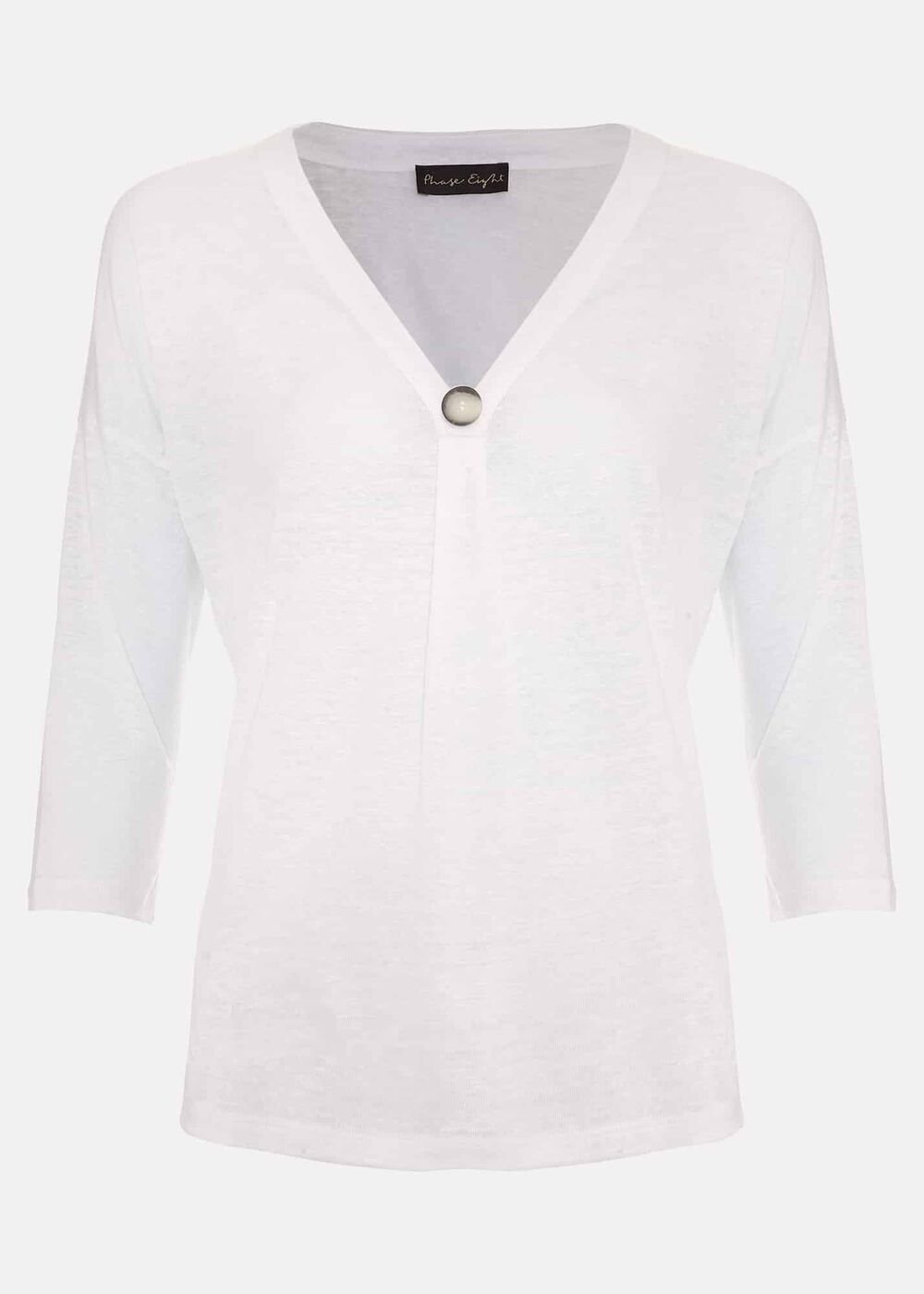 Leah Linen Top - White