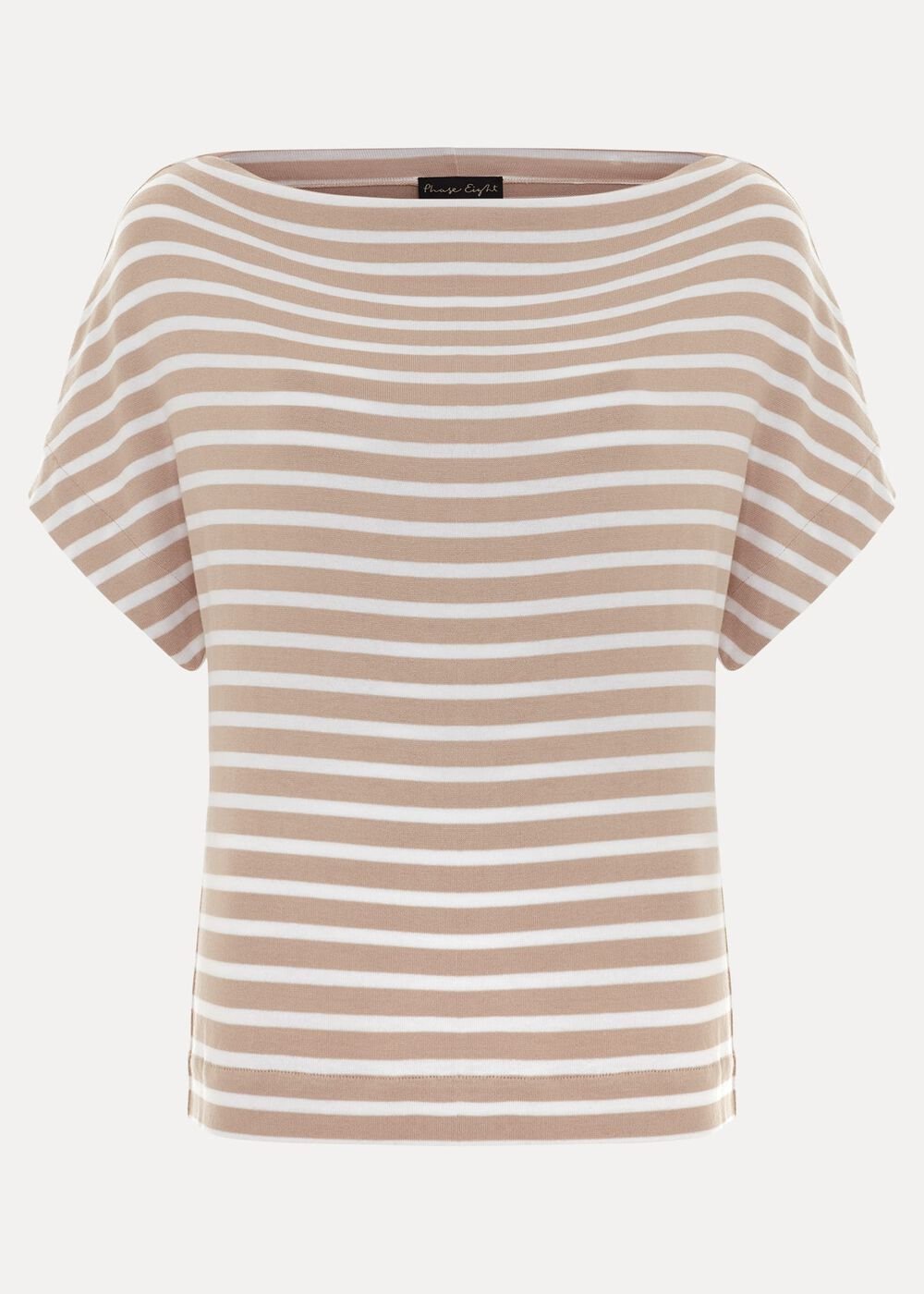 Carina Stripe Cowl Neck Top - Neutral