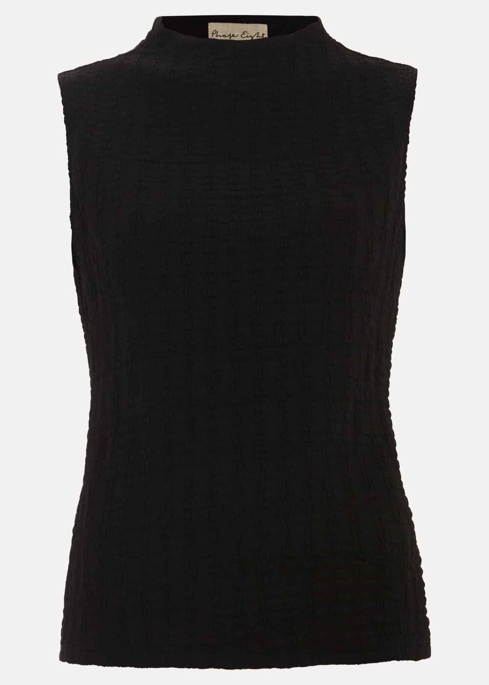 Haylee Sleeveless Texture Top - Black
