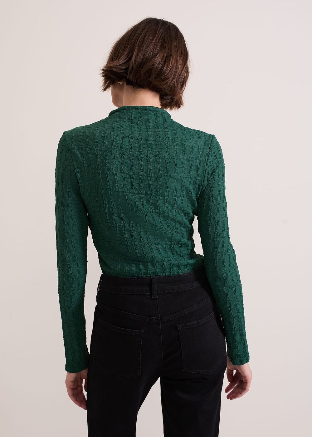 Haylee Sleeveless Texture Top - Green