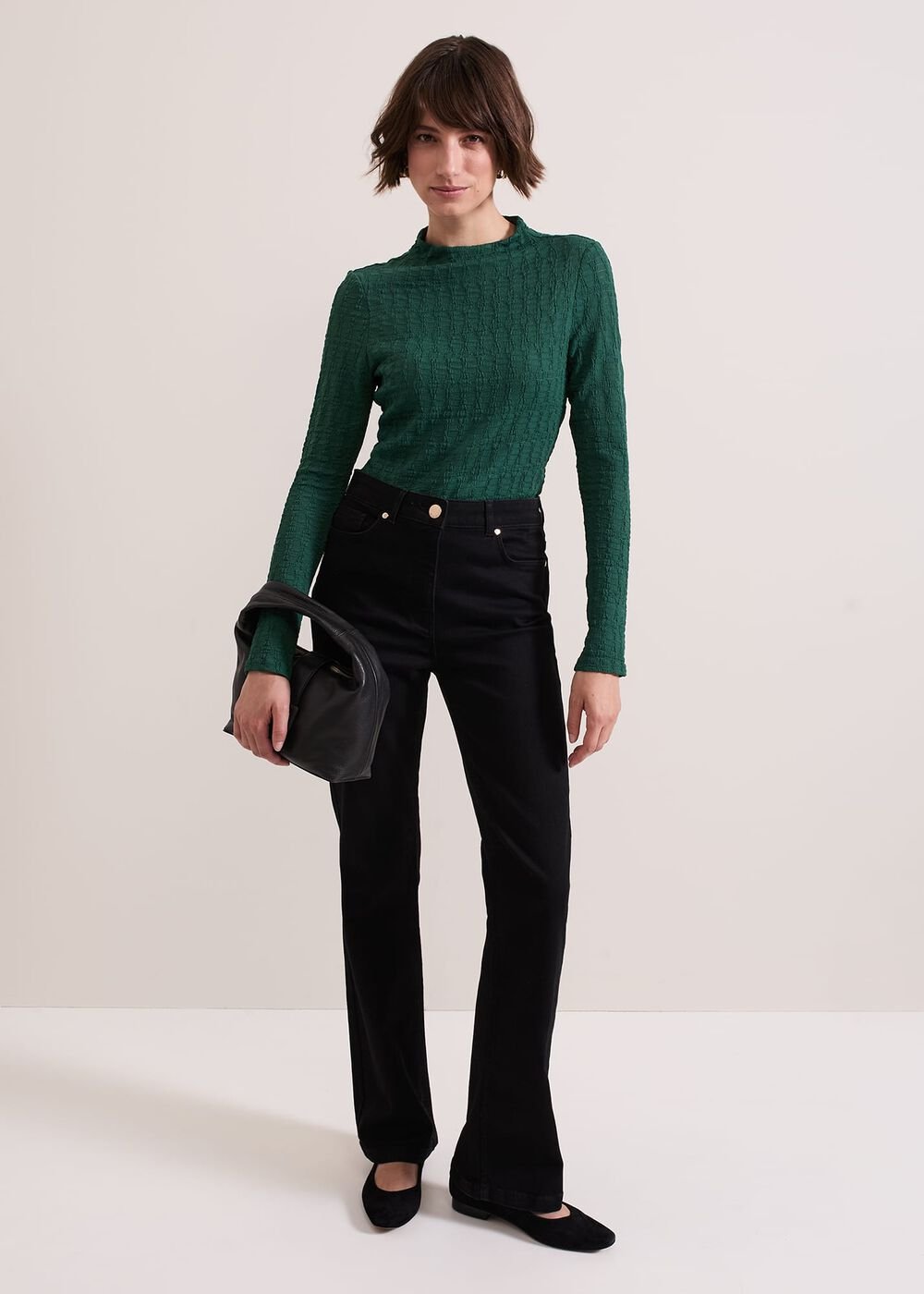 Haylee Sleeveless Texture Top - Green