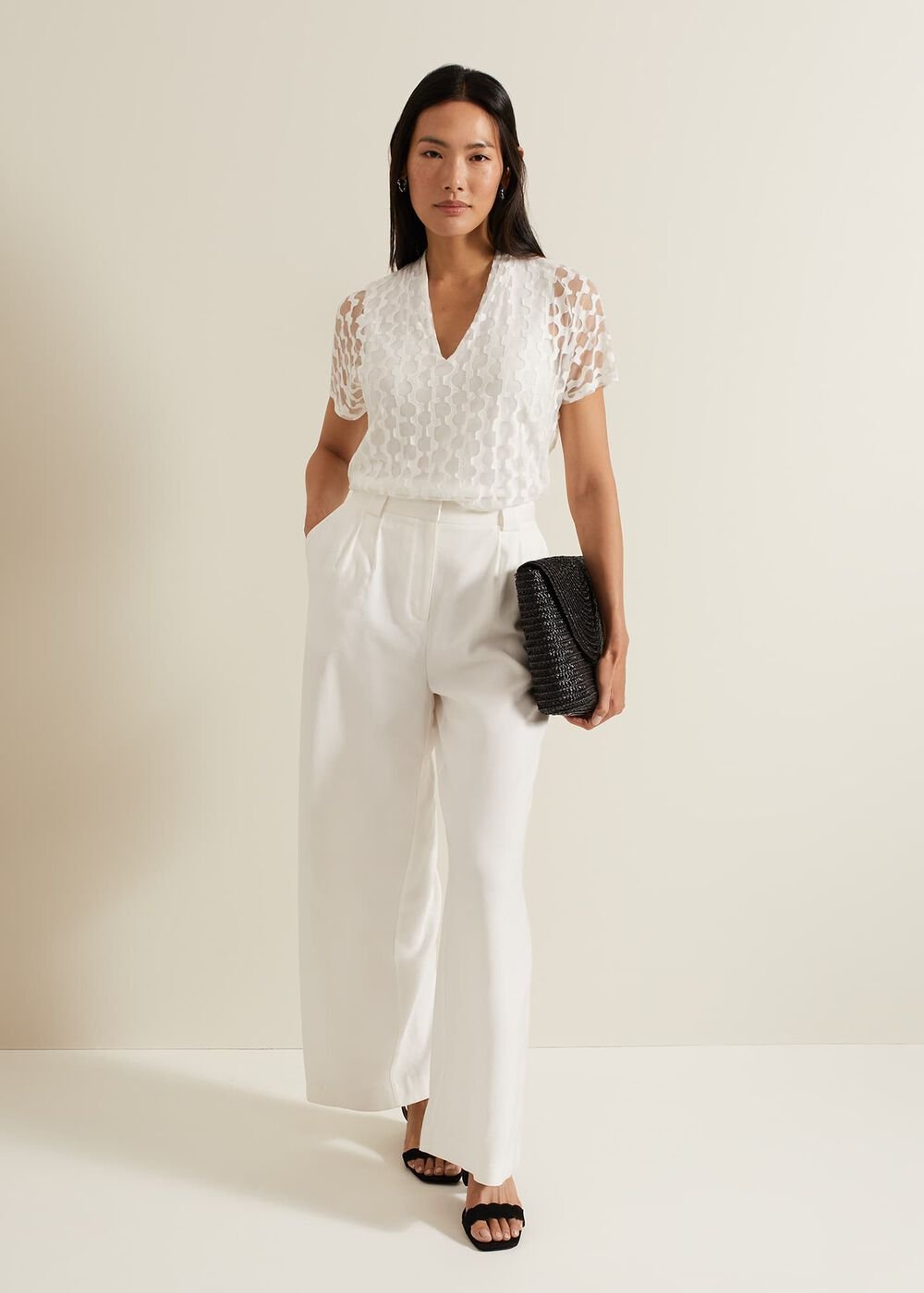 Lara Burnout Top - Ivory
